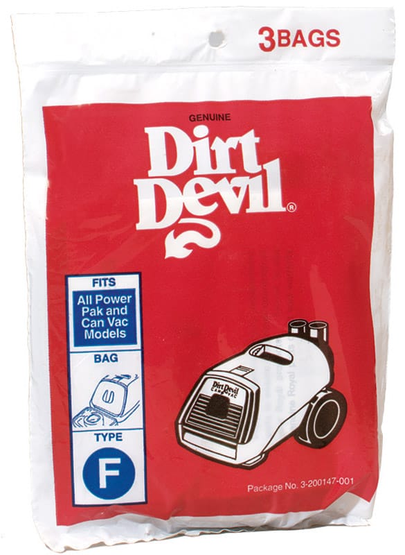 Dirt Devil 3200147001 Vacuum Bag For Canister Vacuums 3 pk