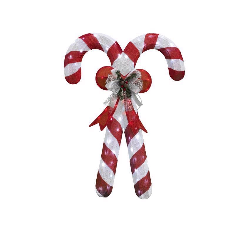 Celebrations DH102417 LED Red/White Lighted Candy Can 3.5 ft. Yard Decor