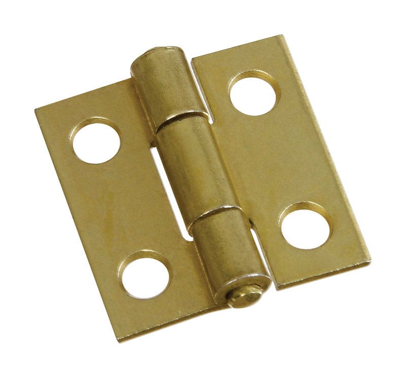 National Hardware N145-946 1 in. L Brass-Plated Door Hinge 1 pk