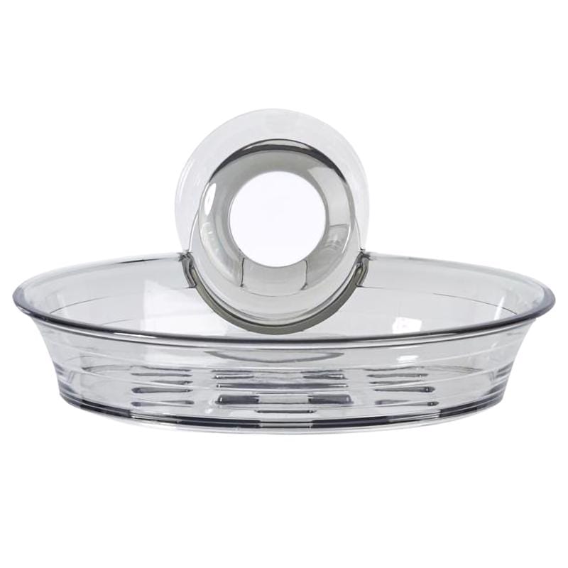 Better Living 13870 Impress Clear Gray Plastic Soap Dish