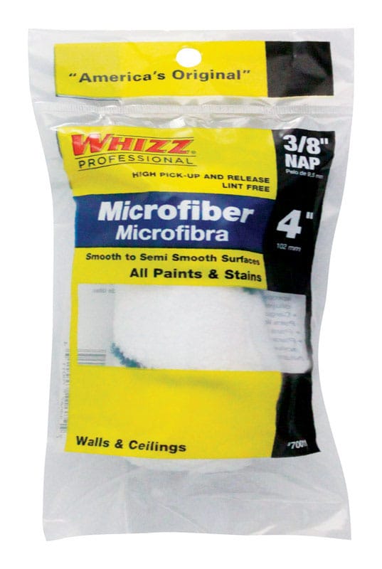 Whizz 70011 Microfiber 4 in. W X 3/8 in. Jumbo Mini Paint Roller Cover 1 pk