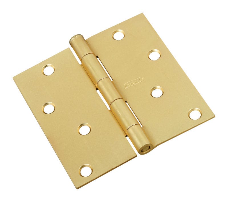 National Hardware N830-231 4 in. L Satin Brass Door Hinge 1 pk