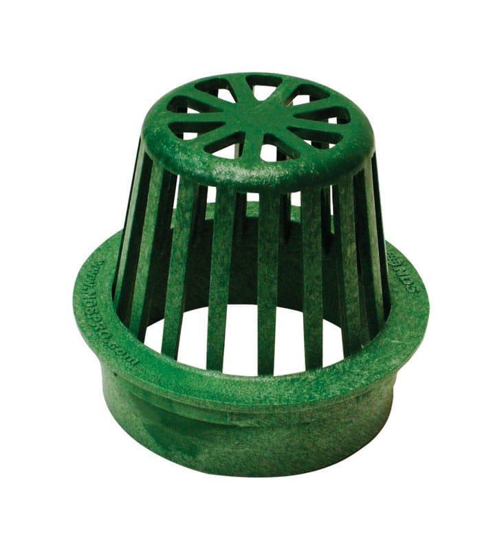NDS 75 4 in. Green Round Polyethylene Atrium Grate