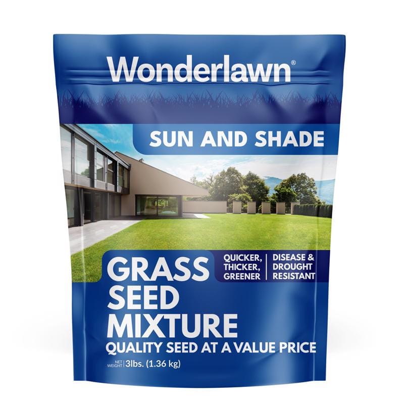 Wonderlawn WLSS3LB Mixed Sun or Shade Grass Seed 3 lb