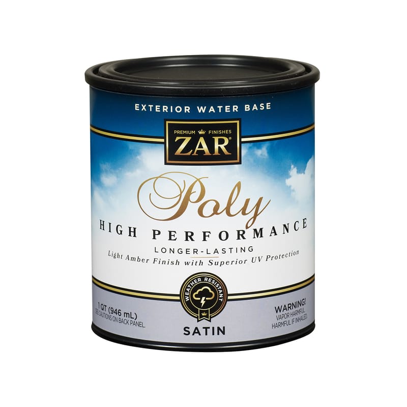 Zar 832701 Satin Light Amber Water-Based Polyurethane 1 qt