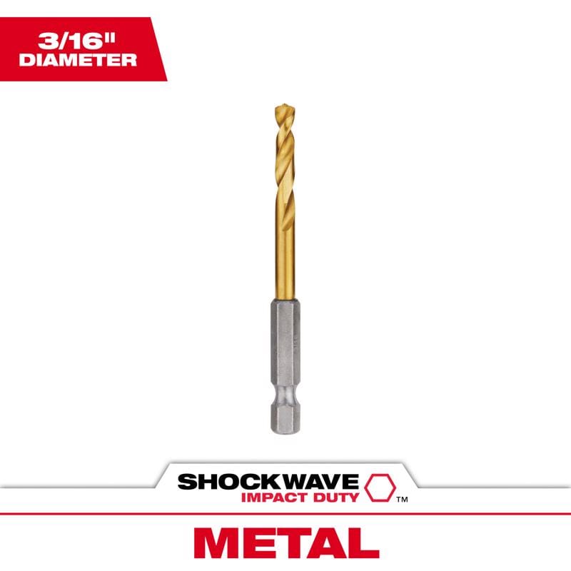 Milwaukee 48-89-4609 3/16" Titanium Shockwave