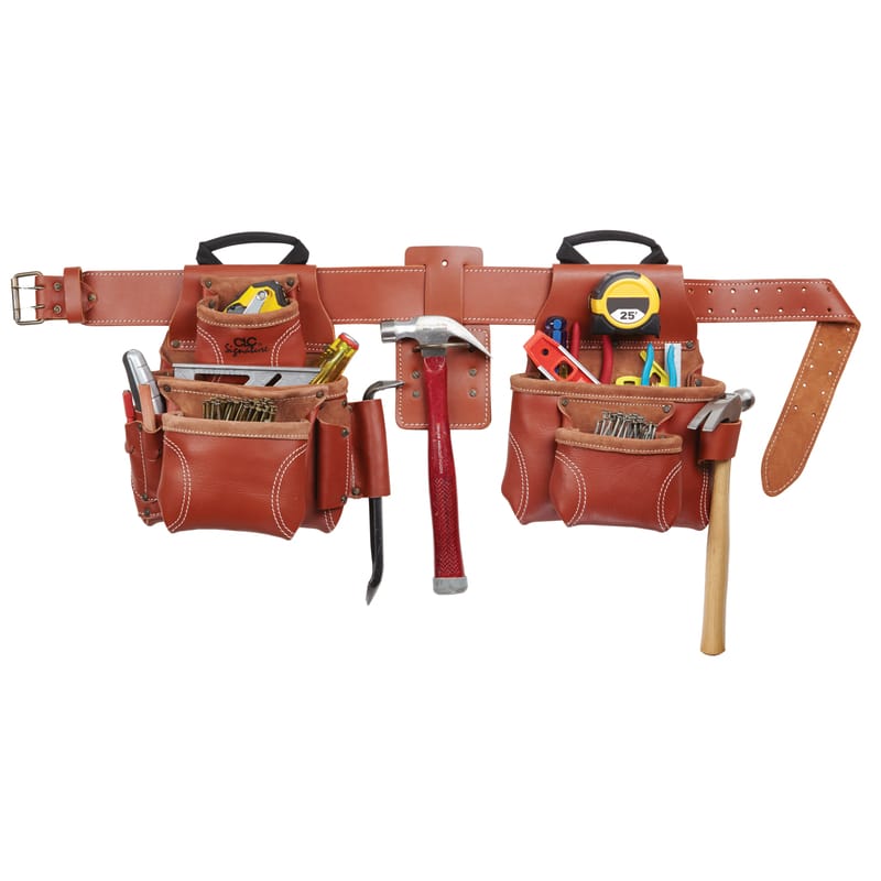 CLC 21448 15 pocket Leather Tool Belt 24.5 in. L X 14.25 in. H Brown 29 in. 46 in.