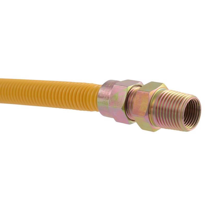 Eastman 20YE505024B 1/2 in. MIP in. X 1/2 in. D MIP 24 in. Stainless Steel Gas Appliance Connector