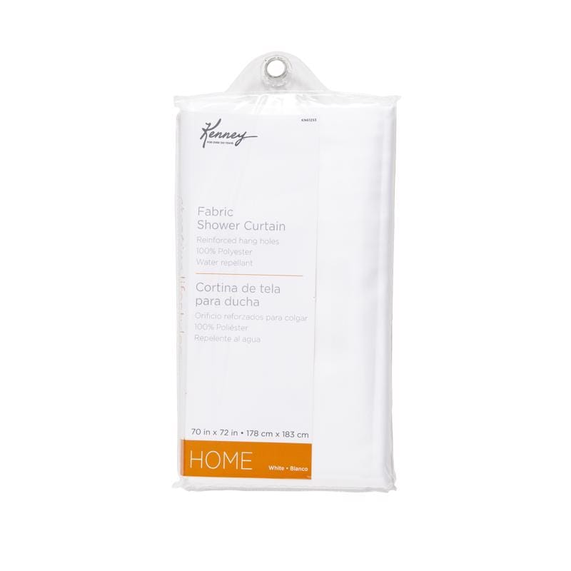 Kenney KN61253 72 in. H X 70 in. W White Shower Curtain Liner Polyester