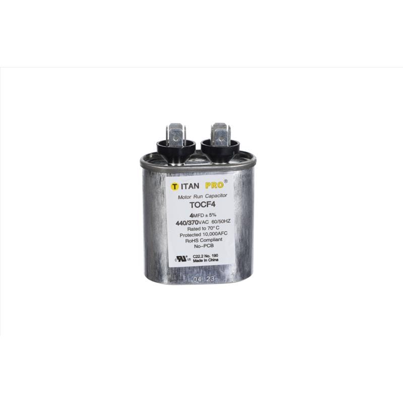 Titan Pro TOCF4 4 MFD 440 V Oval Run Capacitor