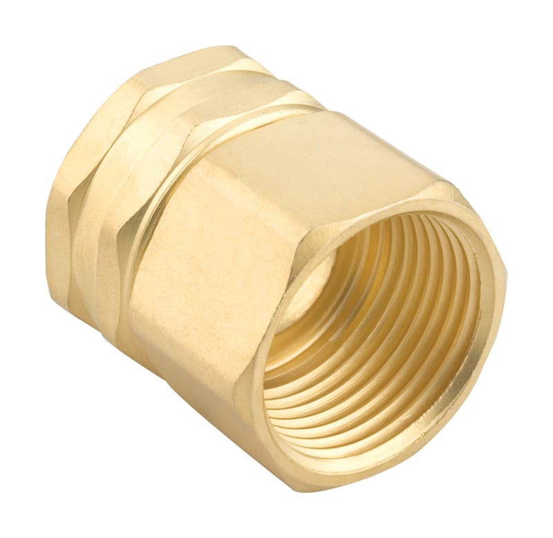 Gilmour 807764-1001 3/4 in. Brass Threaded Double Female Swivel Hose Connector
