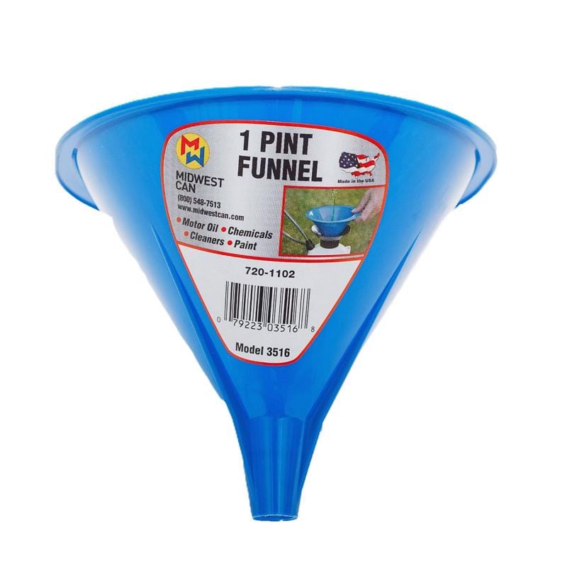 Midwest Can 3516 Blue 5 in. H Polyethylene 1 pt Funnel