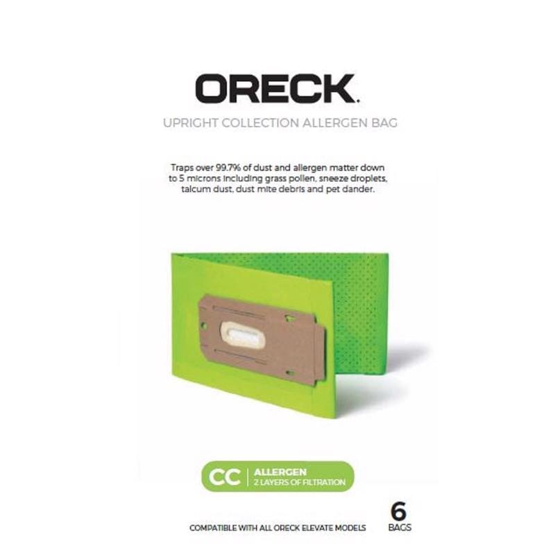 Oreck AK1CC6A SaniSeal Vacuum Bag For Oreck Elevate Upright Vacuums with Docking System 6 pk Select/CCPK8DW