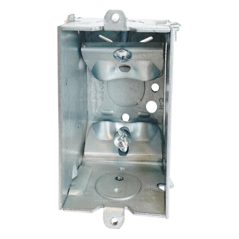 Southwire G601BVRNP-UPC Rectangle Steel 1 gang Switch Box Silver