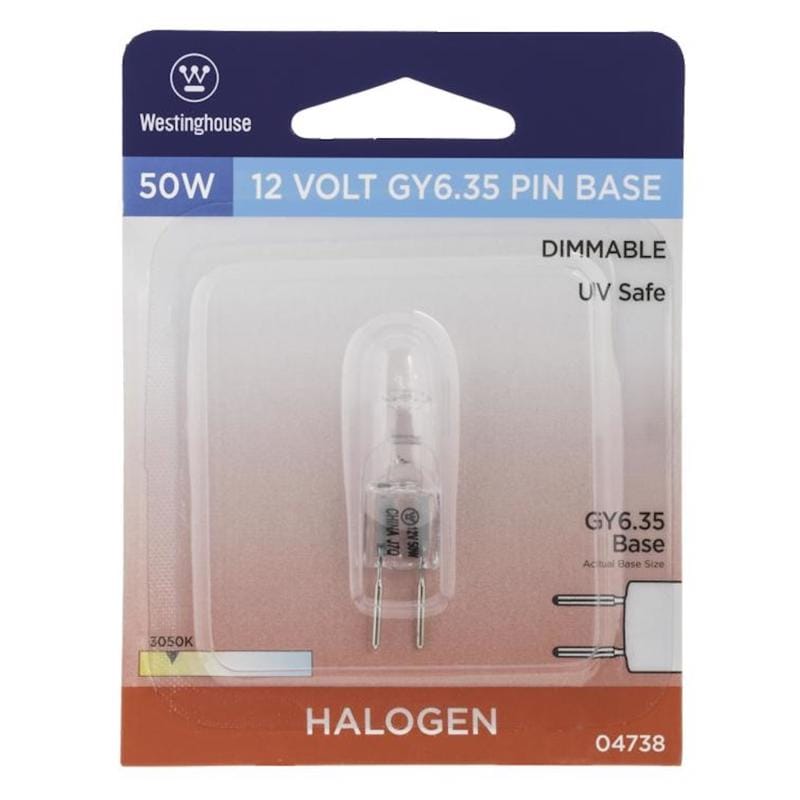 Westinghouse 0473800 50 W T4 Decorative Halogen Bulb 900 lm White 1 pk