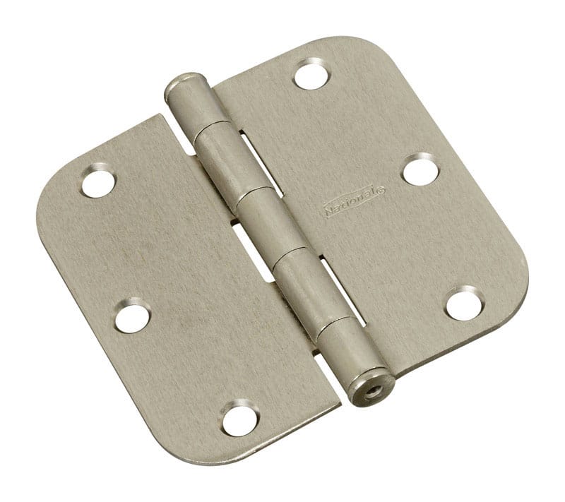 National Hardware N830-242 3-1/2 in. L Satin Nickel Door Hinge 1 pk