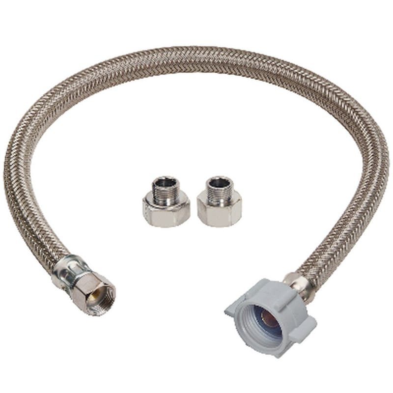 BrassCraft B1-20AU D Speedi Plumb Plus 3/8 in. Compression pc X 1/2 in. D FIP 12 in. Brass Faucet Supply Line