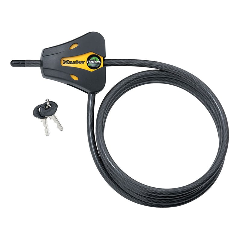 Master Lock 8419DPF Python 5/16 in. D X 72 in. L Vinyl Coated Steel Adjustable Locking Cable
