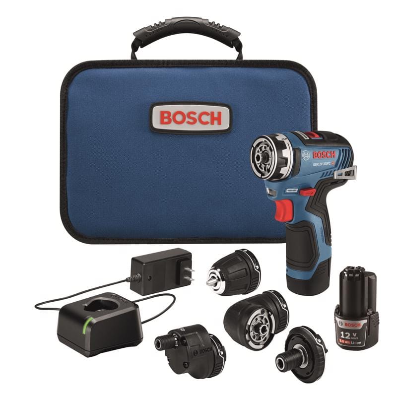 Bosch GSR12V-300FCB22 12V MAX Chameleon 1/4 in. Brushless Cordless 5-In-1 Drill Kit (Battery & Charger)
