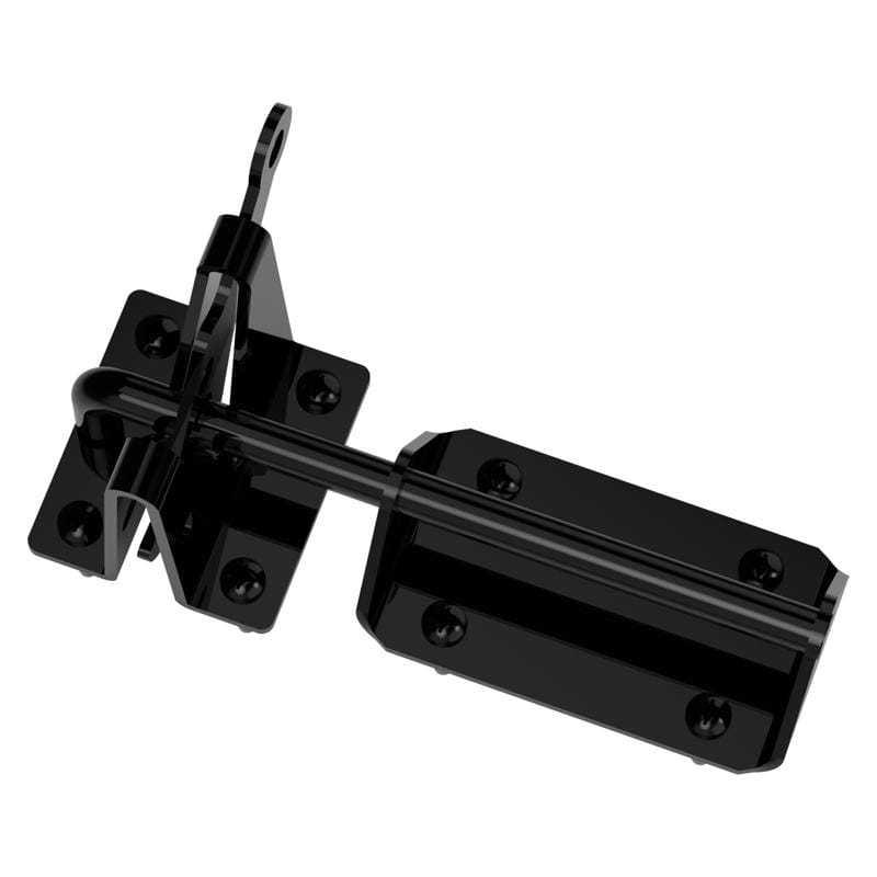 National Hardware N166-015 7.57 in. L Black Steel Gate Latch 1 pk