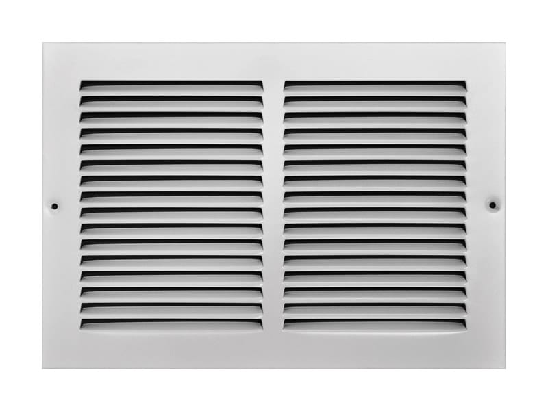 Tru Aire C17012X08 8 in. H X 12 in. W 1-Way Powder Coat White Steel Return Air Grille