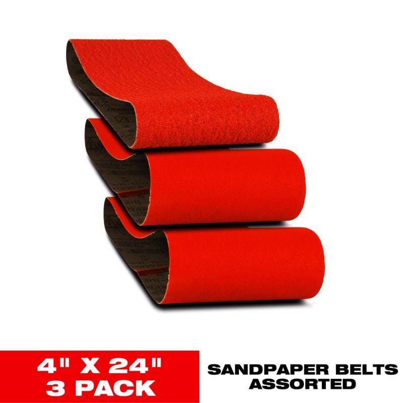 Diablo DCB424ASTS03G 24 in. L X 4 in. W Assorted Grit Zirconium Oxide Sanding Belt 3 pk