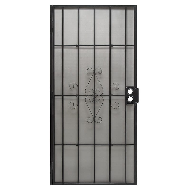 Precision 3818BK3068 81-3/4 in. H X 36 in. W Regal Black Steel Security Door