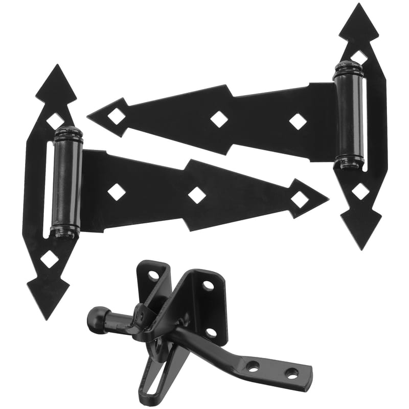 National Hardware N243-899 8 in. L Black Steel Gate Hardware Kit 1 pk