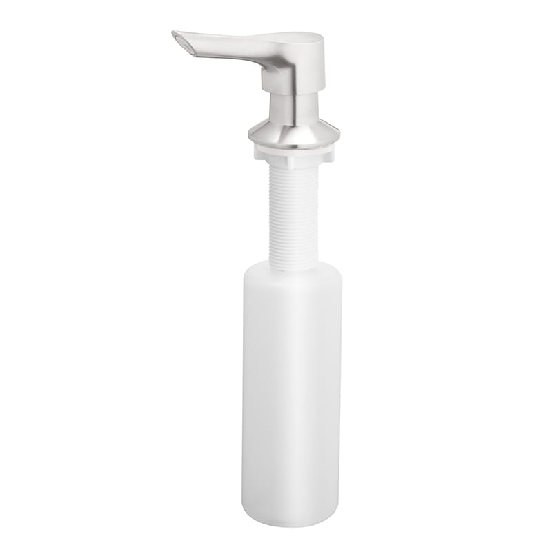 Oakbrook Collection A502002NP-ACF1 Brushed Nickel White Plastic Lotion/Soap Dispenser