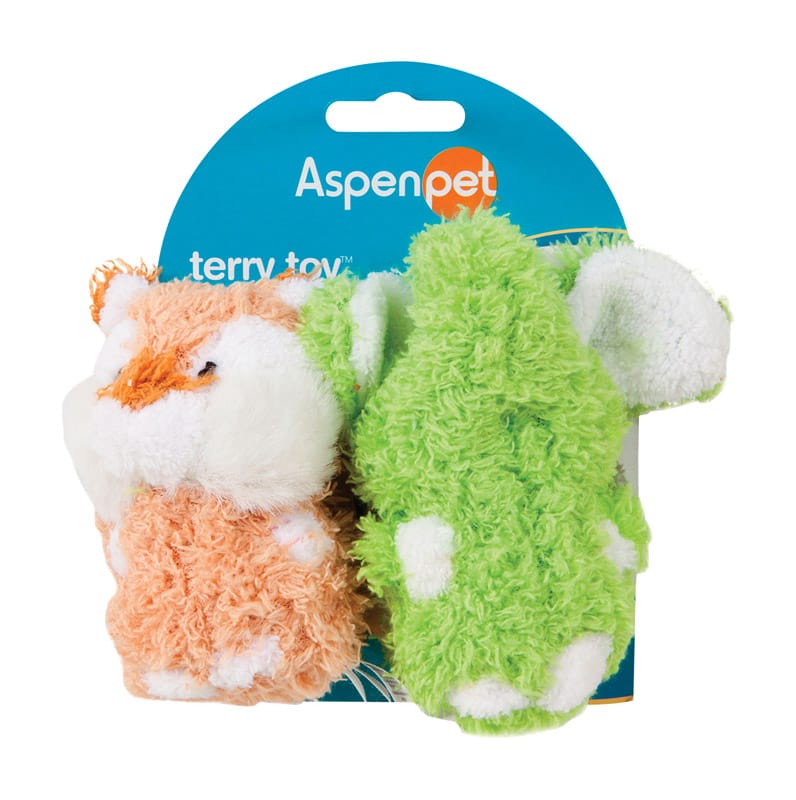 Aspen Pet 0353485 For Dog Multicolored Plush Elephant Squeak Dog Toy Small 1 pk