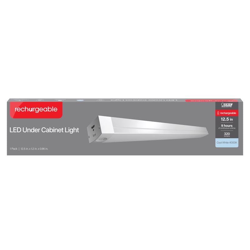 Feit UCL12.5/840/BAT 12.5 in. L White Battery Powered LED Under Cabinet Light Strip 320 lm