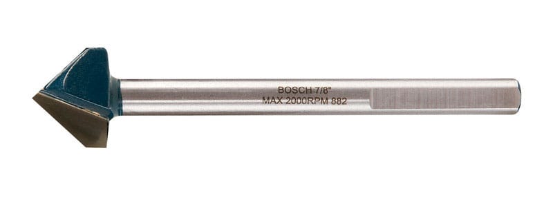 Bosch GT900 7/8 in. X 4 in. L Carbide Tipped Glass and Tile Bit 3-Flat Shank 1 pc