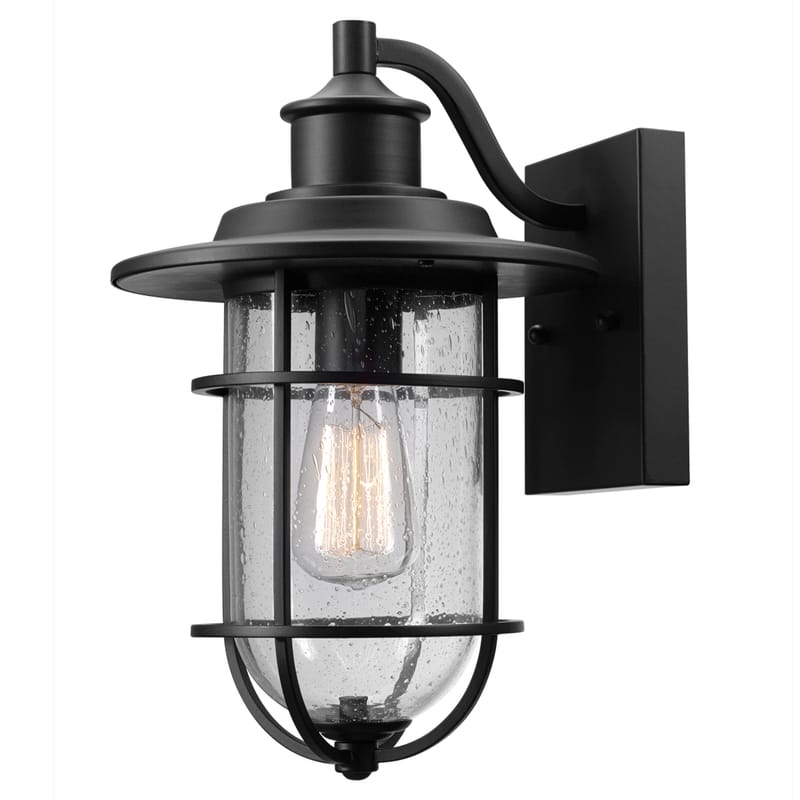 Globe Electric 44308 Vintage 1-Light Natural Black Turner Wall Sconce