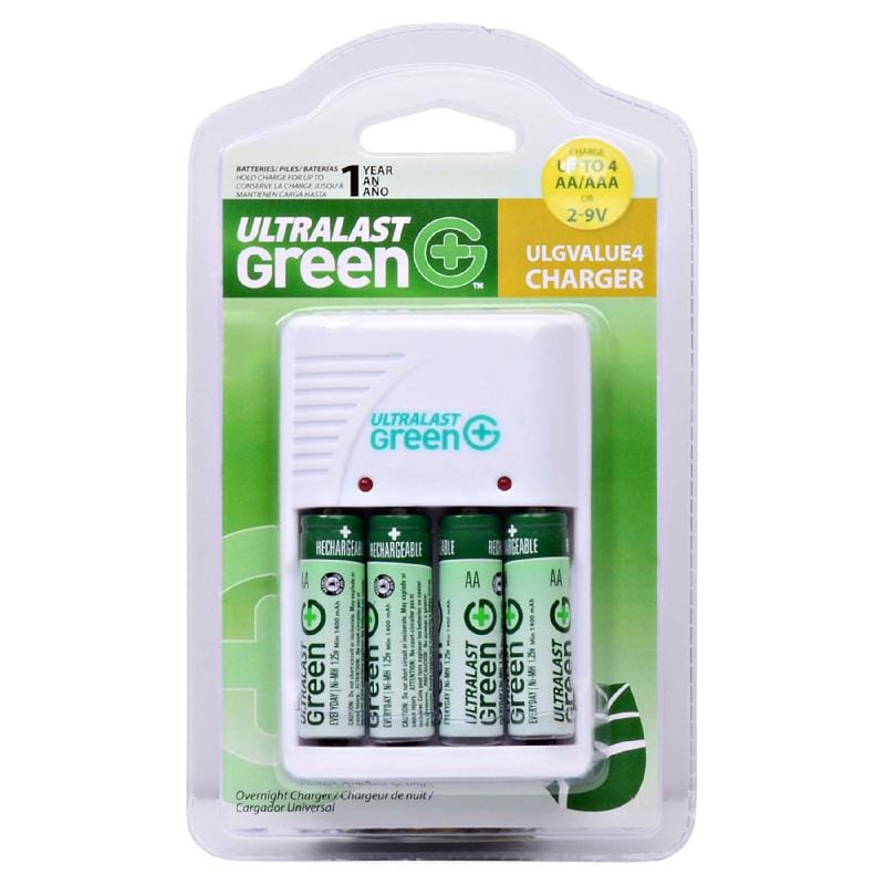 Ultralast ULGVALUE4 4 Battery White Battery Charger