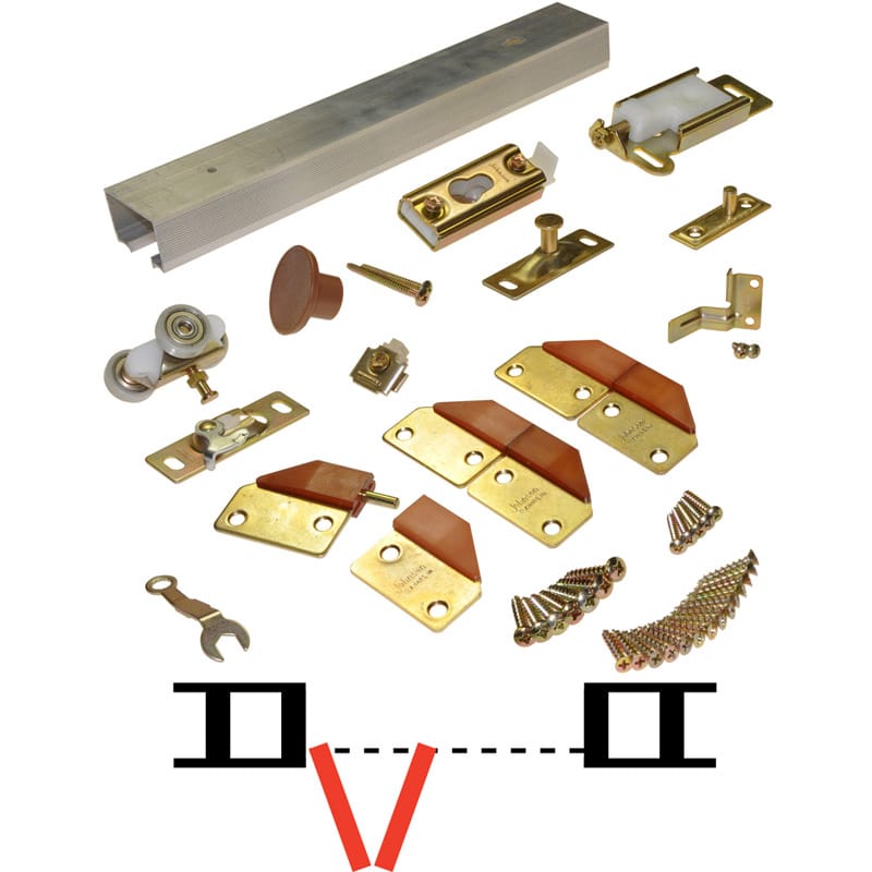 Johnson Hardware 100FD362 100FD Aluminum Bi-fold Hardware Kit