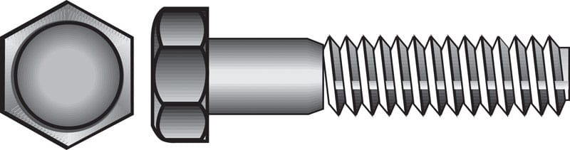 Hillman 0831634 3/8-16 in. D X 3 in. L Stainless Steel Hex Head Cap Screw 25 pk