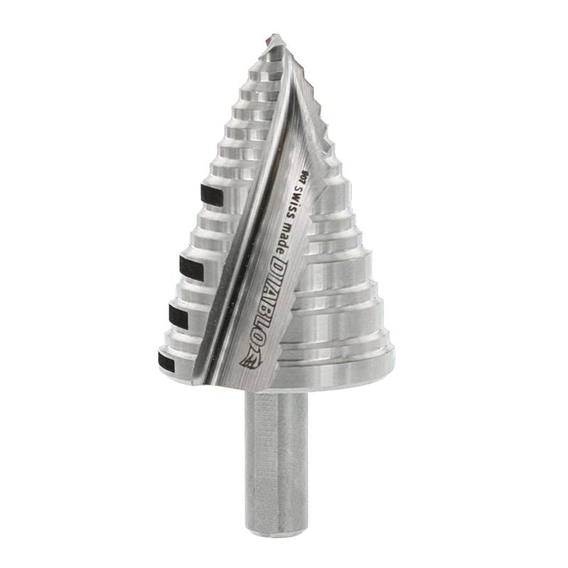 Diablo DSD1375S15 1-3/8 in. X 2-29/32 in. L Metal Step Drill Bit 3-Flat Shank 1 pk