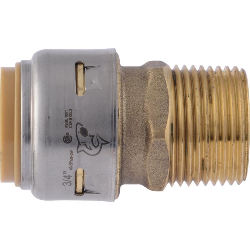 Sharkbite UR134A Push to Connect 3/4 in. PF each X 3/4 in. D MPT Brass Connector