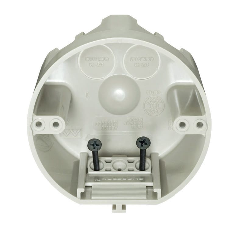 Allied Moulded SB-CB SliderBox New and Old Work 25 cu in Round Polycarbonate 4 gang Junction Box Beige