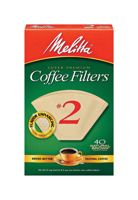 Melitta 612412 6 cups Brown Cone Coffee Filter 40 pk