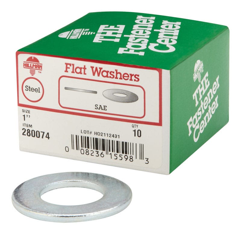 Hillman 280074 Zinc-Plated Steel 1 in. SAE Flat Washer 1 pk