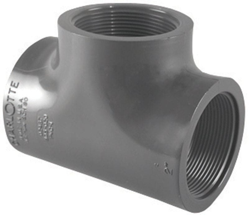 Charlotte Pipe PVC 08402 1800 Schedule 80 1-1/2 in. FPT X 1-1/2 in. D FPT PVC Tee 1 pk