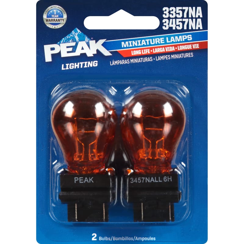 Peak 3457NALL-BPP Halogen Parking/Stop/Tail/Turn Miniature Automotive Bulb 3357/3457NA