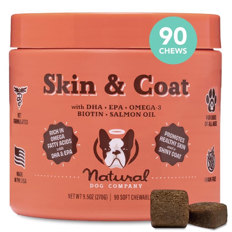 Natural Dog Company SC-SKCX-90 Dog Skin and Coat Supplement 9.5 oz