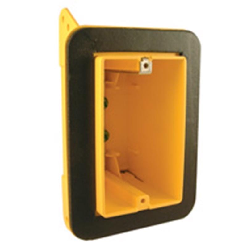 Raco 2011FBAR Old Work 46 cu in Rectangle Noryl 1 gang Electrical Box Vapor Barrier Yellow