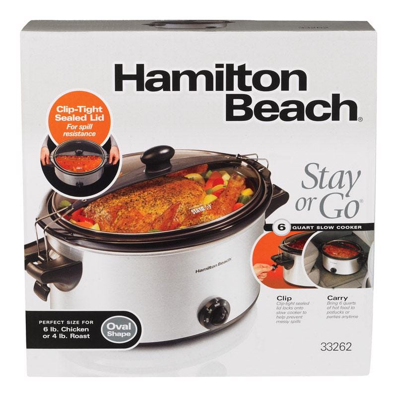 Hamilton Beach 33262G 6 qt Silver Stainless Steel Slow Cooker