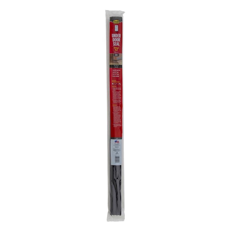 M-D Building Products 05991 Brown Vinyl U-Shaped Bottom For Doors 36 in. L X 1.13 in.