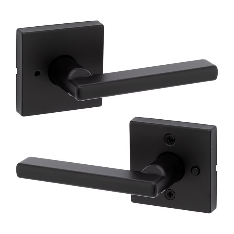 Kwikset 97300-949 Signature Series Halifax Matte Black Privacy Lever