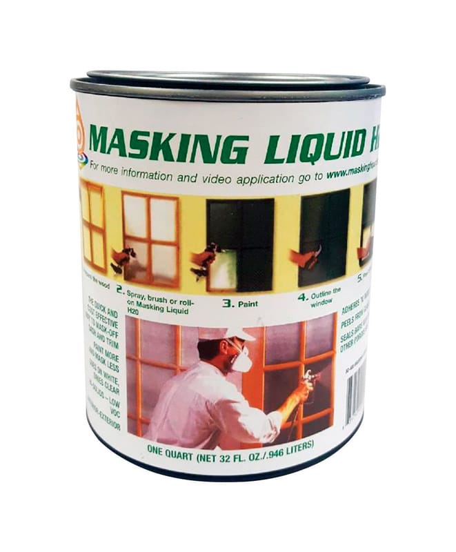 Associated Paint 80-400-4 Clear Water-Based Acrylic Masking Liquid H2O 1 qt