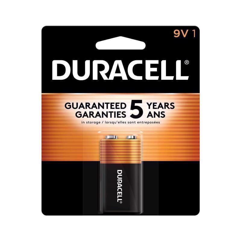 Duracell MN1604BZ Coppertop 9-Volt Alkaline Batteries 1 pk Carded